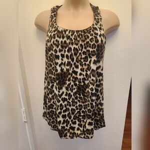 JANETTE PLUS Brown and Black Sleeveless Relaxed Tank Top